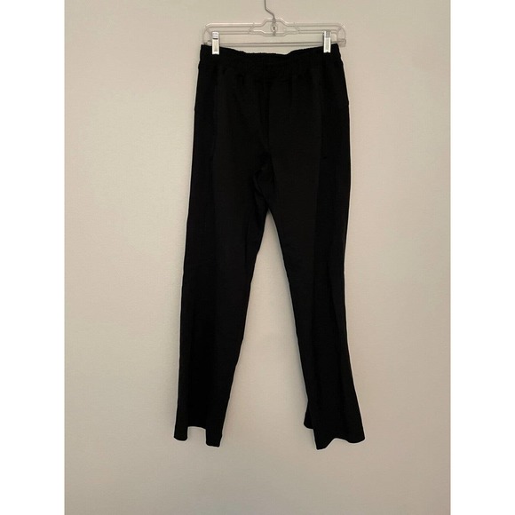 Paskho Pants Womens M Elastic Waist Athleisure Nylon Stretch Mid Rise Straight - Picture 1 of 7